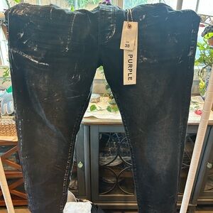 Purple Men's Skinny Jeans - Black